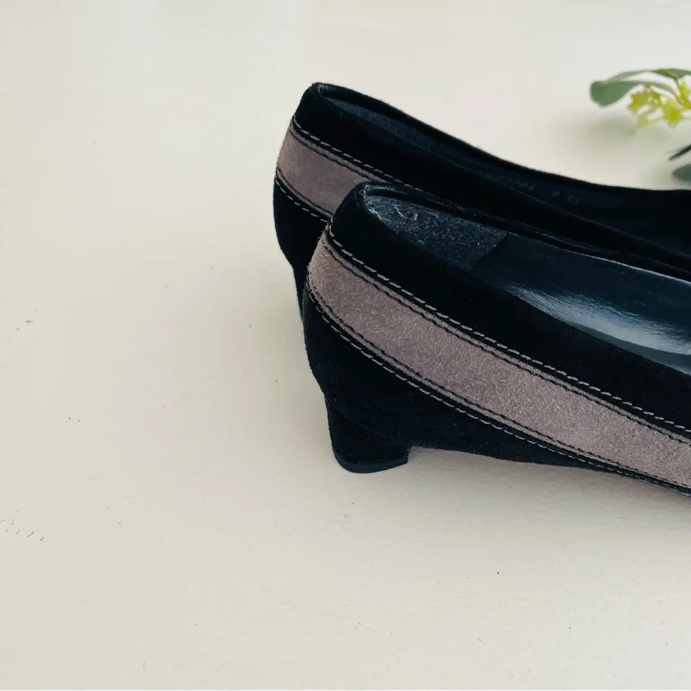 Stuart Weitzman Tier Suede Kitten Heels